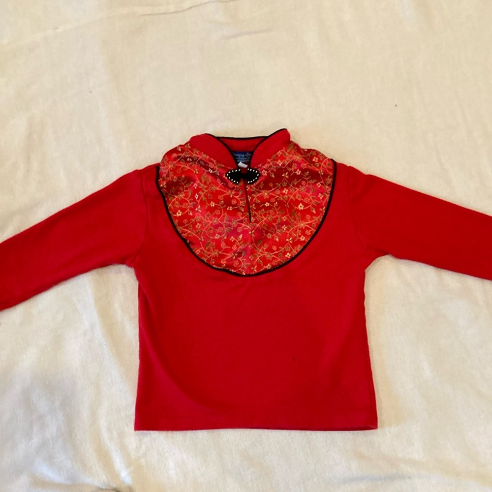 Kids Red Long Sleeve Shirt